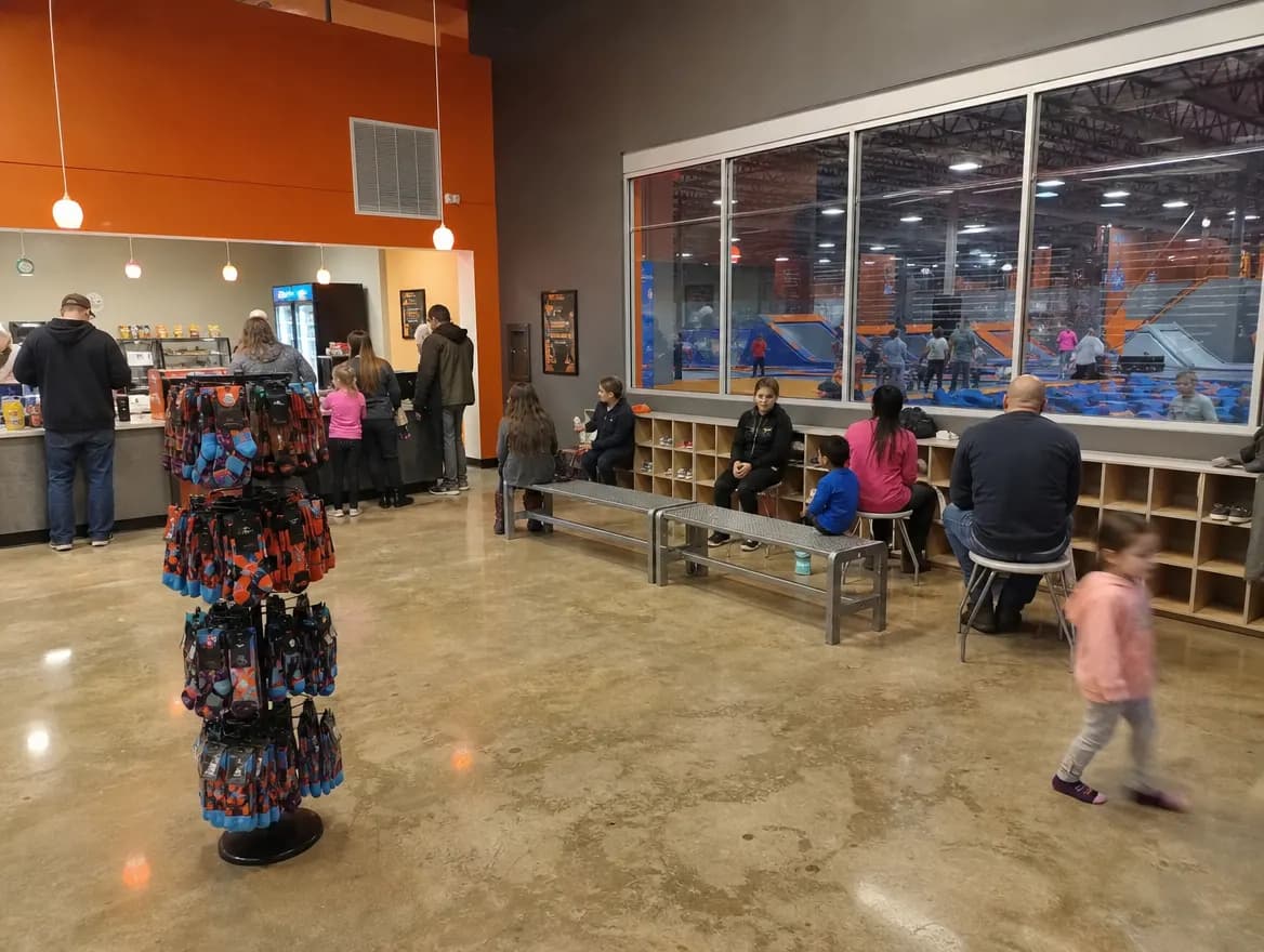 A trampoline park of the kind Pinpoint signs