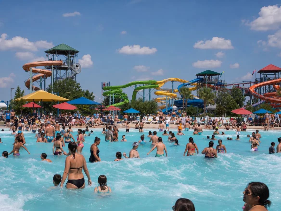 A water park of the kind Pinpoint signs